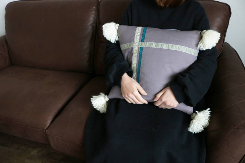 クッションカバーの作り方の完成見本画像2