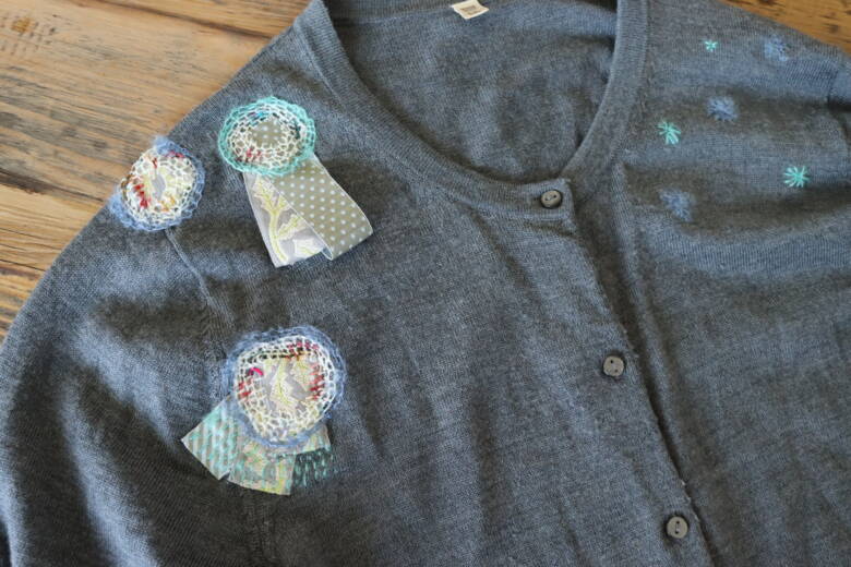 リボンとダーニングのアレンジ方法