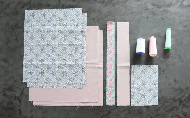 ワンショルダーバッグを作るための材料一覧写真