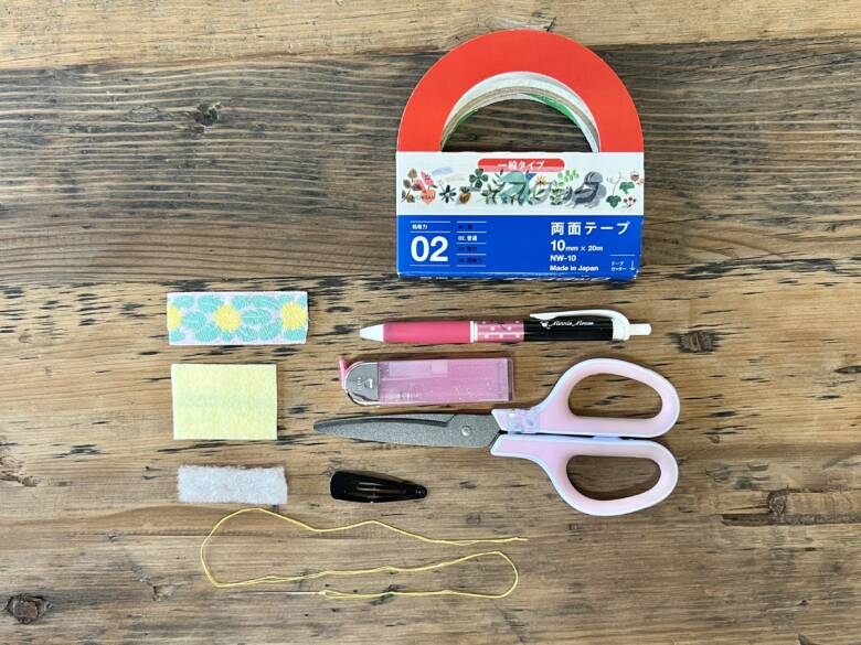 リボンヘアピンの材料