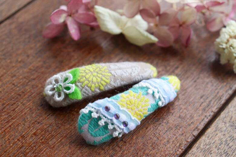 リボンヘアピンの作り方