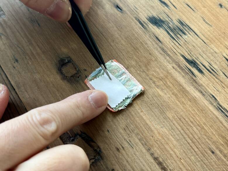 ブローチ手順①