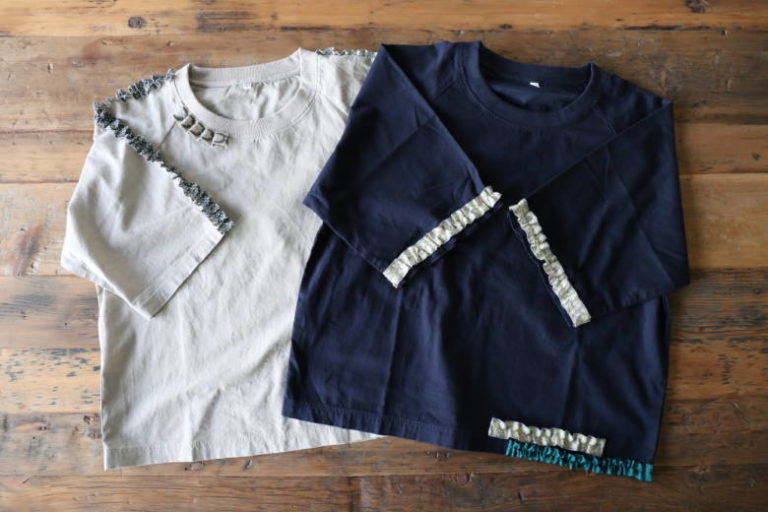 リボン付きシャツリメイク