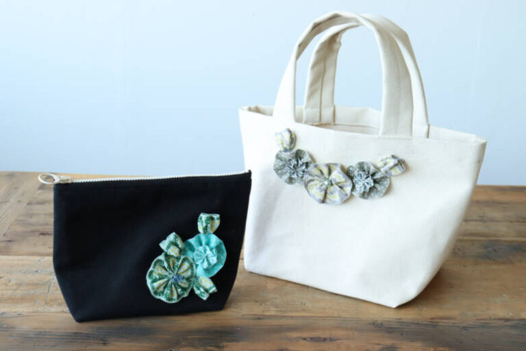 【バッグのアレンジ方法】チロルリボンのお花バッグ