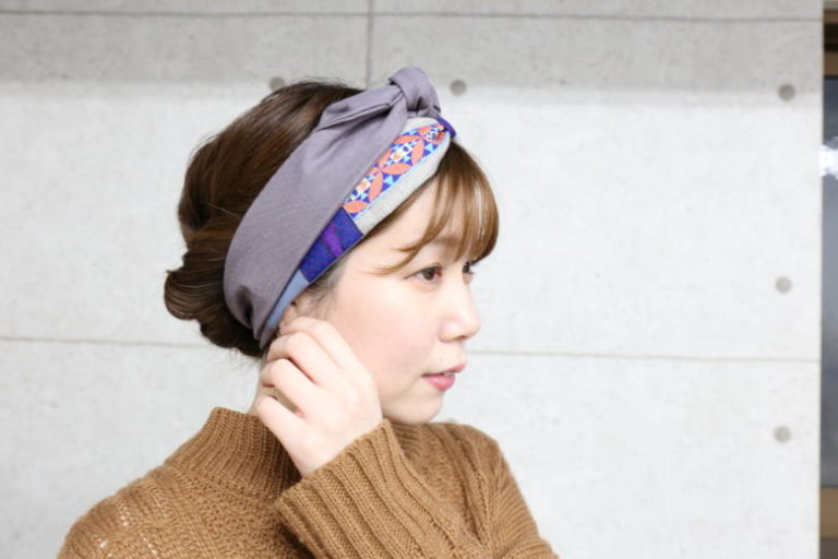 リボンのヘアターバン